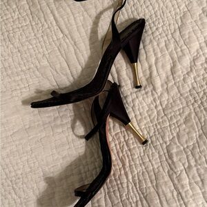 BCBGMaxAzria Black Strappy Heels size 8 US 39 EU
